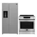Forno 2-Piece Appliance Package - 30-Inch Induction Range and 36-Inch Side by Side Refrigerator with Water Dispenser in Stainless Steel (FBDL-015-04CAUS)