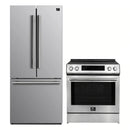 Forno 2-Piece Appliance Package - 30-Inch Induction Range and 30-Inch French Door Refrigerator in Stainless Steel (FBDL-015-05CAUS)