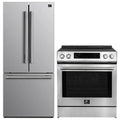 Forno 2-Piece Appliance Package - 30-Inch Induction Range and 30-Inch French Door Refrigerator in Stainless Steel (FBDL-015-05CAUS)