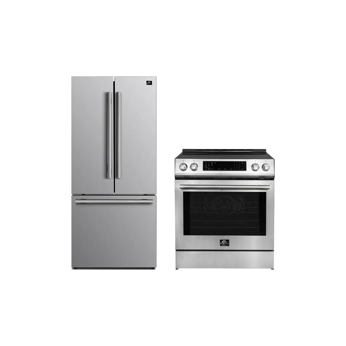 Forno 2-Piece Appliance Package - 30-Inch Induction Range and 30-Inch French Door Refrigerator in Stainless Steel (FBDL-015-05CAUS)