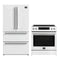 Forno 2-Piece Appliance Package - 30-Inch Induction Range and 36-Inch French Door Refrigerator in White with Stainless Steel Handle (FBDL-015-08CAUS)