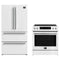 Forno 2-Piece Appliance Package - 30-Inch Induction Range and 36-Inch French Door Refrigerator in White with Stainless Steel Trim (FBDL-015-08CAUS)