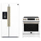 Forno 2-Piece Appliance Package - 30-Inch Induction Range and 36-Inch Side by Side Refrigerator with Water Dispenser in White with Antique Brass Trim (FBDL-015-09CAUS)