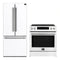 Forno 2-Piece Appliance Package - 30-Inch Induction Range and 30-Inch French Door Refrigerator in White with Stainless Steel Handle (FBDL-015-10CAUS)