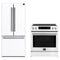 Forno 2-Piece Appliance Package - 30-Inch Induction Range and 30-Inch French Door Refrigerator in White with Stainless Steel Trim (FBDL-015-10CAUS)