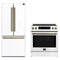 Forno 2-Piece Appliance Package - 30-Inch Induction Range and 30-Inch French Door Refrigerator in White with Antique Brass Trim (FBDL-015-10CAUS)