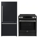 Forno 2-Piece Appliance Package - 30-Inch Induction Range and 31-Inch Refrigerator, Right Hinge in Black with Stainless Steel Handle (FBDL-015-11CAUS)