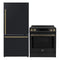 Forno 2-Piece Appliance Package - 30-Inch Induction Range and 31-Inch Refrigerator, Right Hinge in Black with Antique Brass Handle (FBDL-015-11CAUS)