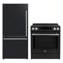 Forno 2-Piece Appliance Package - 30-Inch Induction Range and 31-Inch Bottom Freezer Door Refrigerator in Black with Stainless Steel Handle (FBDL-015-12CAUS)