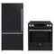 Forno 2-Piece Appliance Package - 30-Inch Induction Range and 31-Inch Bottom Freezer Door Refrigerator in Black with Stainless Steel Trim (FBDL-015-12CAUS)