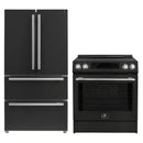 Forno 2-Piece Appliance Package - 30-Inch Induction Range and 36-Inch French Door Refrigerator in Black with Stainless Steel Handle (FBDL-015-13CAUS)