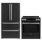 Forno 2-Piece Appliance Package - 30-Inch Induction Range and 36-Inch French Door Refrigerator in Black with Stainless Steel Handle (FBDL-015-13CAUS)