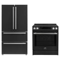 Forno 2-Piece Appliance Package - 30-Inch Induction Range and 36-Inch French Door Refrigerator in Black with Stainless Steel Trim (FBDL-015-13CAUS)