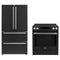 Forno 2-Piece Appliance Package - 30-Inch Induction Range and 36-Inch French Door Refrigerator in Black with Stainless Steel Trim (FBDL-015-13CAUS)