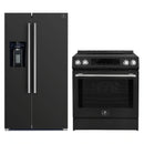 Forno 2-Piece Appliance Package - 30-Inch Induction Range and 36-Inch Side by Side Refrigerator with Water Dispenser in Black with Stainless Steel Handle (FBDL-015-14CAUS)