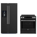 Forno 2-Piece Appliance Package - 30-Inch Induction Range and 36-Inch Side by Side Refrigerator with Water Dispenser in Black with Stainless Steel Trim (FBDL-015-14CAUS)