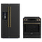 Forno 2-Piece Appliance Package - 30-Inch Induction Range and 36-Inch Side by Side Refrigerator with Water Dispenser in Black with Antique Brass Trim (FBDL-015-14CAUS)