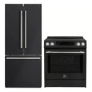 Forno 2-Piece Appliance Package - 30-Inch Induction Range and 30-Inch French Door Refrigerator in Black with Stainless Steel Handle (FBDL-015-15CAUS)