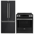 Forno 2-Piece Appliance Package - 30-Inch Induction Range and 30-Inch French Door Refrigerator in Black with Stainless Steel Trim (FBDL-015-15CAUS)