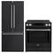 Forno 2-Piece Appliance Package - 30-Inch Induction Range and 30-Inch French Door Refrigerator in Black with Stainless Steel Trim (FBDL-015-15CAUS)