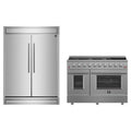 Forno 2-Piece Appliance Package - 48-Inch Gas Range and 60-Inch Built-In Refrigerator in Stainless Steel (FBDL-018-03CAUS)