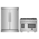 Forno 2-Piece Appliance Package - 48-Inch Gas Range  & 60-Inch Pro-Style Refrigerator in Stainless Steel (FBDL-019-04CAUS)