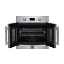 Forno 2-Piece Appliance Package - 30-Inch Asti French Door Electric Wall Oven & 30-Inch Microwave Oven in Stainless Steel