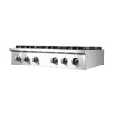 Forno 3-Piece Appliance Package - 36-Inch Lseo Gas Rangetop, Double Wall Oven & Microwave Oven in Stainless Steel