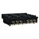Forno Valente 36-Inch Gas Cooktop / Rangetop with 6 Sealed Burners & 71,000 BTU in Black (FCTGS5799-36CPBLK)