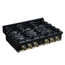 Forno Valente 36-Inch Gas Cooktop / Rangetop with 6 Sealed Burners & 71,000 BTU in Black (FCTGS5799-36CPBLK)