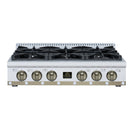 Forno Valente 36-Inch Gas Cooktop / Rangetop with 6 Sealed Burners & 71,000 BTU in White (FCTGS5799-36CPWHT)