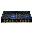 Forno Valente 48-Inch Gas Cooktop / Rangetop with 8 Sealed Burners & 94,000 BTU in Black (FCTGS5799-48CPBLK)