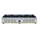 Forno Valente 48-Inch Gas Cooktop / Rangetop with 8 Sealed Burners & 94,000 BTU in White (FCTGS5799-48CPWHT)