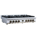 Forno Valente 48-Inch Gas Cooktop / Rangetop with 8 Sealed Burners & 94,000 BTU in White (FCTGS5799-48CPWHT)