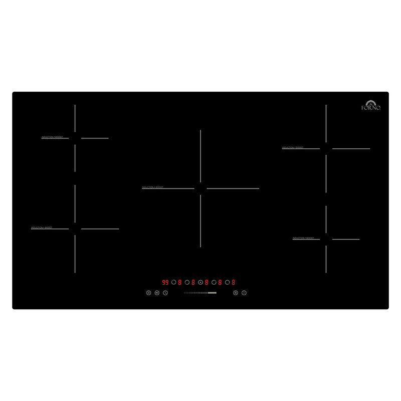 Forno  Parco 36-Inch Induction Cooktop, 5 Zones, 10200W, Touch Control, 9 Power Levels & Booster Function (FCTIN0583-36)