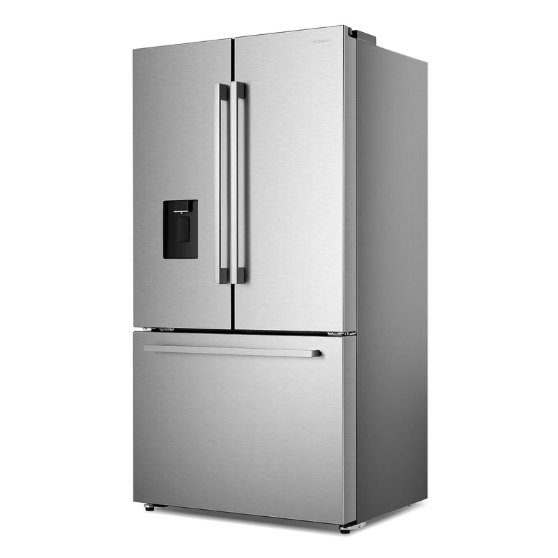 Cosmo 36-Inch 22.4 Cu. Ft. French Door Refrigerator with Water Dispenser and Ice Maker in Stainless Steel (COS-FDR223GWSS)