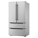 Cosmo 4-Piece Appliance Package - 36-Inch Single Oven Dual Fuel Range, Wall Mount Range Hood, Dishwasher and Refrigerator in Stainless Steel (COS-4PKG-216)