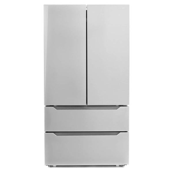 Cosmo 36-Inch 22.5 Cu.Ft Counter Depth French Door Refrigerator with Recessed Handle in Stainless Steel (COS-FDR225RHSS)