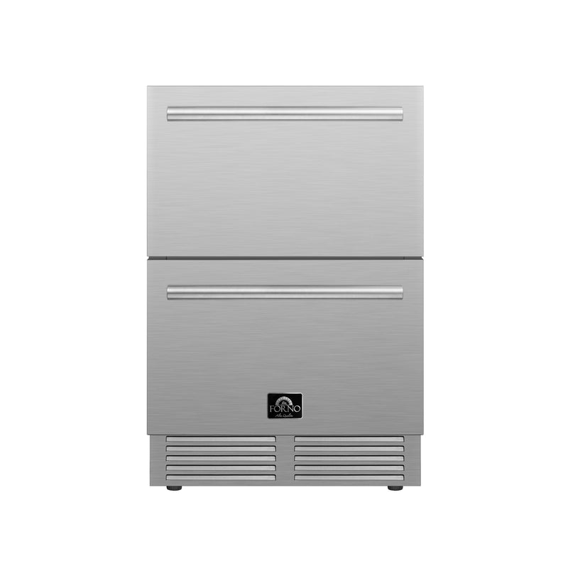 Forno Como 24-Inch 4.87 cu.ft. Indoor/Outdoor Refrigerator Drawer in Stainless Steel (FDROD1611-24S)