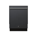 Forno Romano Espresso 24-Inch Built-In Dishwasher in Black with Stainless Steel Handle (FDWBI8035-24BLK)