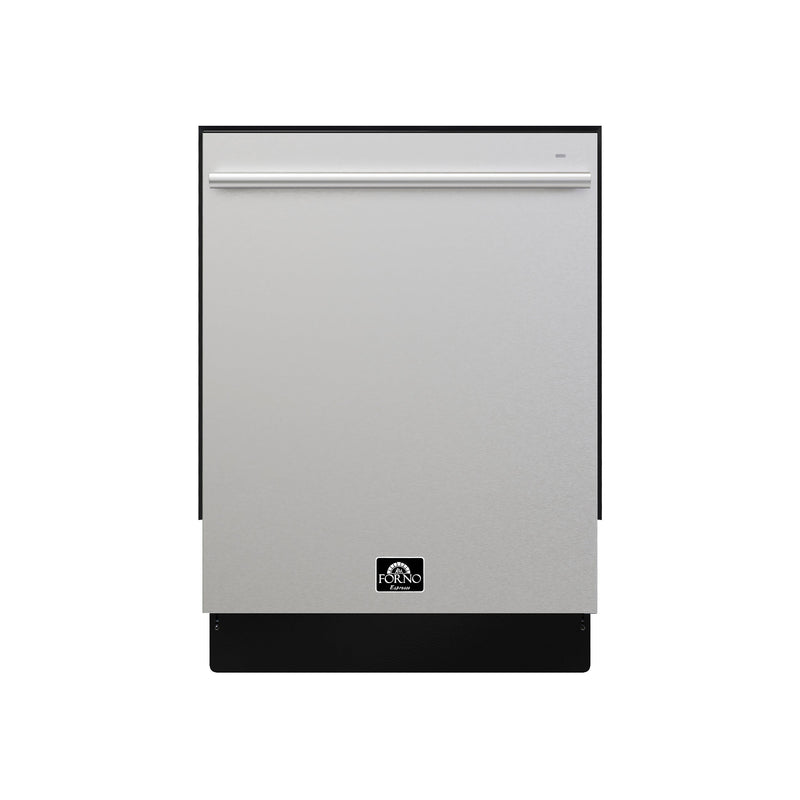 FORNO 3-Piece Appliance Package- 30-Inch Gas Range, 31-Inch Refrigerator, and Built-In Dishwasher in Stainless Steel (FBDL-012-01CAUS)