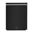 Forno 5-Piece Appliance Package - 30-Inch Electric Range, Under Cabinet Range Hood, Refrigerator with Water Dispenser, Dishwasher, and  Microwave Drawer in Black with Stainless Steel Trim