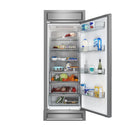 Forno Maderno 28-Inch Convertible Built-In Refrigerator/Freezer with 4-Inch Decorative Grill Trim, 13.6 cu.ft., Right Hinge in Stainless Steel (FFFFD1722-32RS)