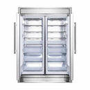 Forno 4-Piece Appliance Package - 48-Inch Dual Fuel Range, 60-Inch Refrigerator, 24-Inch Microwave Oven, & 3-Rack Dishwasher in Stainless Steel