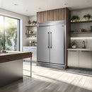 Forno 2-Piece Appliance Package - 36-Inch Dual Fuel Range and 60-Inch Built-In Refrigerator in Stainless Steel