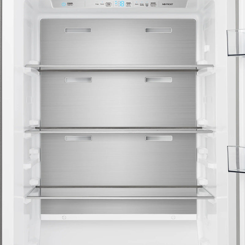 Forno 4-Piece Appliance Package - 36-Inch Dual Fuel Range, 60-Inch Refrigerator, Dishwasher, & 30-Inch Microwave Drawer in White with Antique Brass Handle