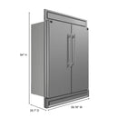 Forno 4-Piece Appliance Package - 48-Inch Dual Fuel Range, Wall Mount Range Hood, 60-Inch Built-In Convertible Refrigerator, and Dishwasher in Stainless Steel