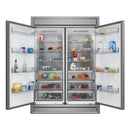 Forno 5-Piece Appliance Package - 48-Inch Gas Range, 60-Inch Pro-Style Refrigerator, Wall Mount Hood, 24-Inch Microwave Drawer, & 3-Rack Dishwasher in Stainless Steel