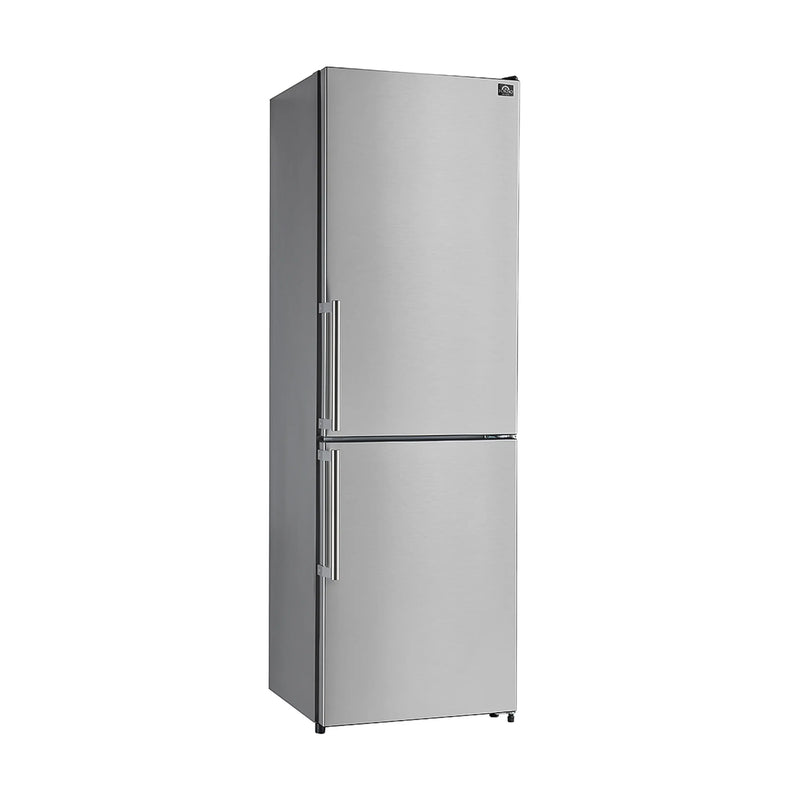 Forno Guardia 23.4-Inch  10.8 cu.ft. Bottom Freezer Right Swing Door Refrigerator in Stainless Steel (FFFFD1778-24RS)