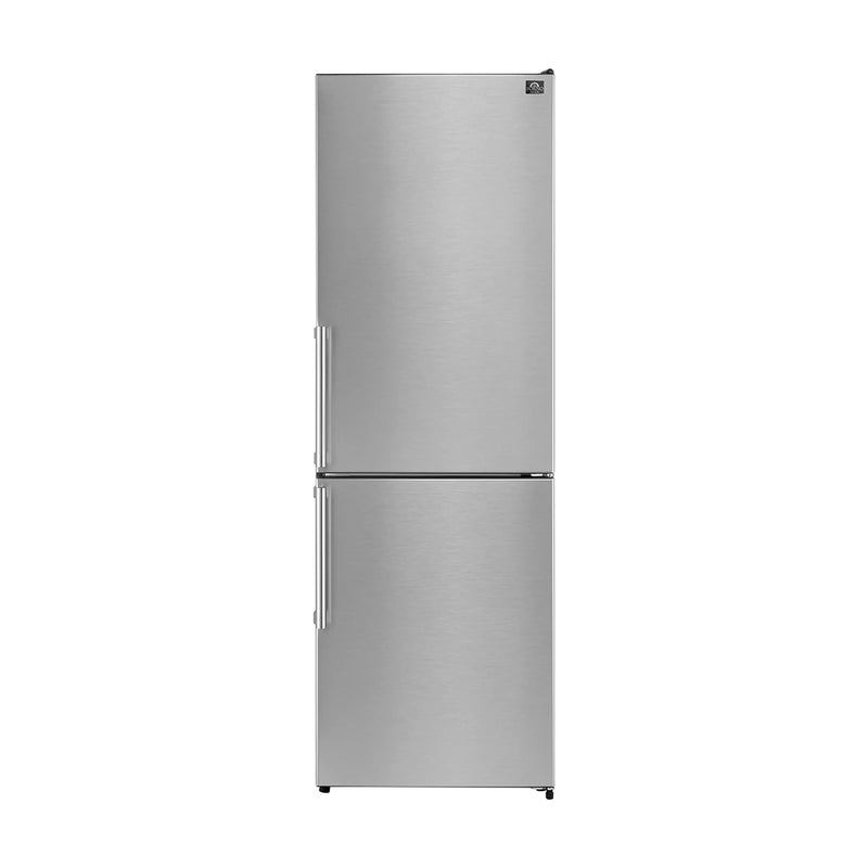 Forno Guardia 23.4-Inch  10.8 cu.ft. Bottom Freezer Right Swing Door Refrigerator in Stainless Steel (FFFFD1778-24RS)